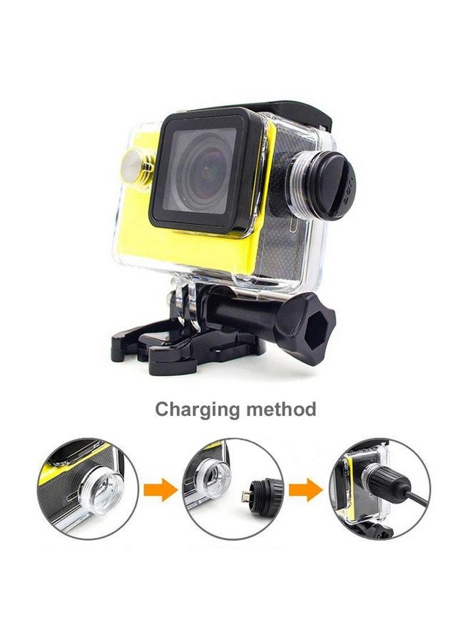 Pomya Action Camera Waterproof Case Professional Sport Camera Waterproof Case Accessories With Charging Cable For Sjcam Sj4000 Sj7000 - Image 4