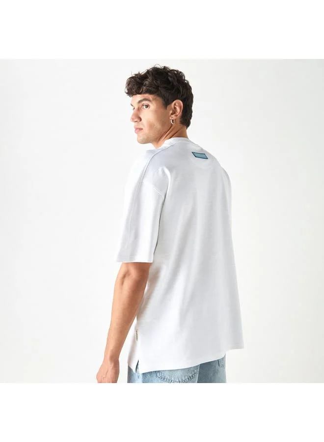 Lee Cooper Lee Cooper Applique Detail T-shirt with Crew Neck and Short Sleeves
