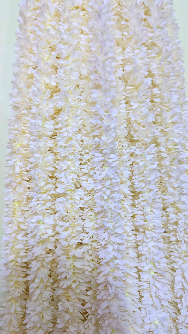 afarza Garland Toran for Door Hanging Entrance Decoration Bandarwal Handmade Festival Wedding Backdrop Haldi Mehndi Home Decor 4 Pieces (White) - Image 3