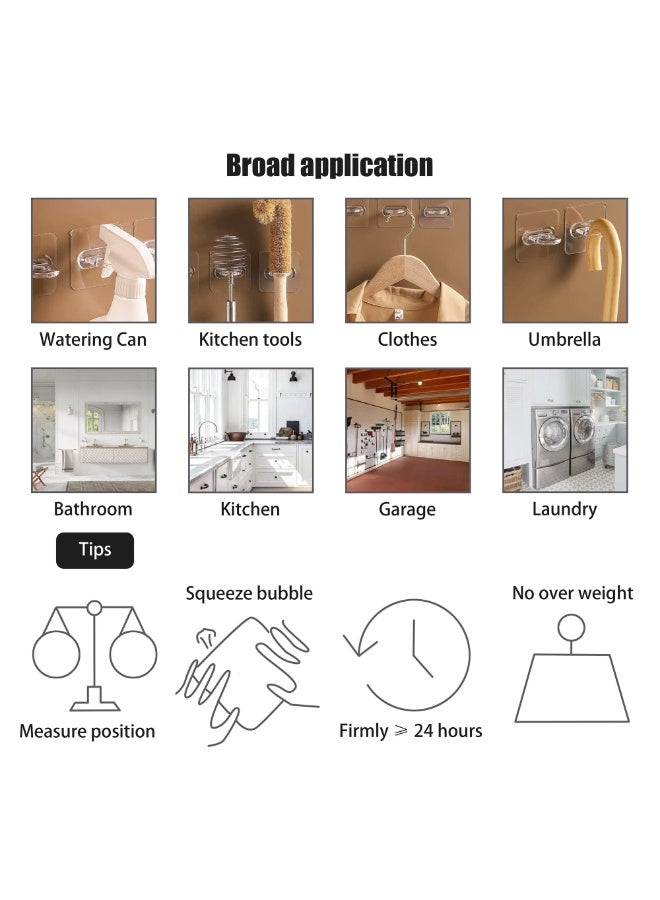 6Pcs No Drilling Adhesive Shower Gel Bottle Rack Transparent Strong Shampoo Dispenser Hook Multipurpose Wall Mounted Stand For Bathroom Toilet Kitchen - Image 5