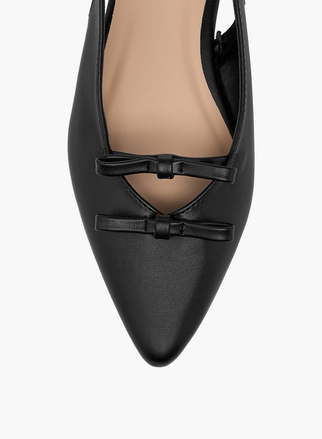 Flora Bella By Shoexpress Women Bow Detail Slingback Shoes  - Image 4