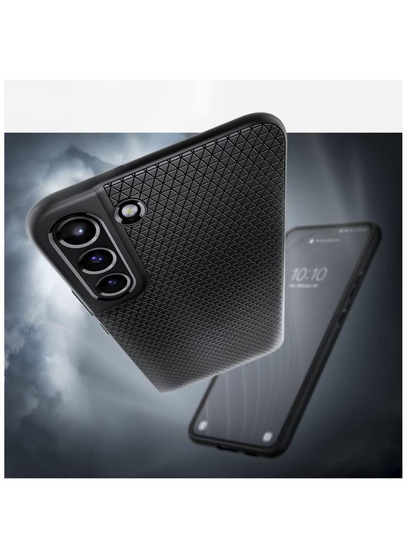 Spigen - Spigen Liquid Air Case Designed for Samsung Galaxy S22 Plus (2022) - Matte Black - Image 1