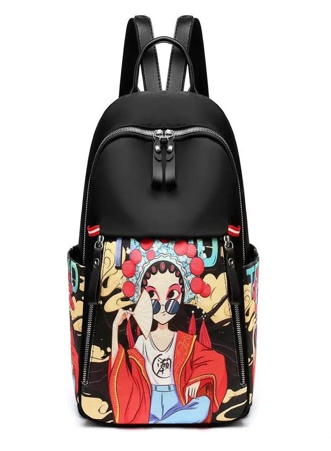 ASDIP Women's Backpack Small Shoulder Bag, Girls Medium Water Restant Women Safety Backpack Black Women's College Girls Medium backpack - Image 1