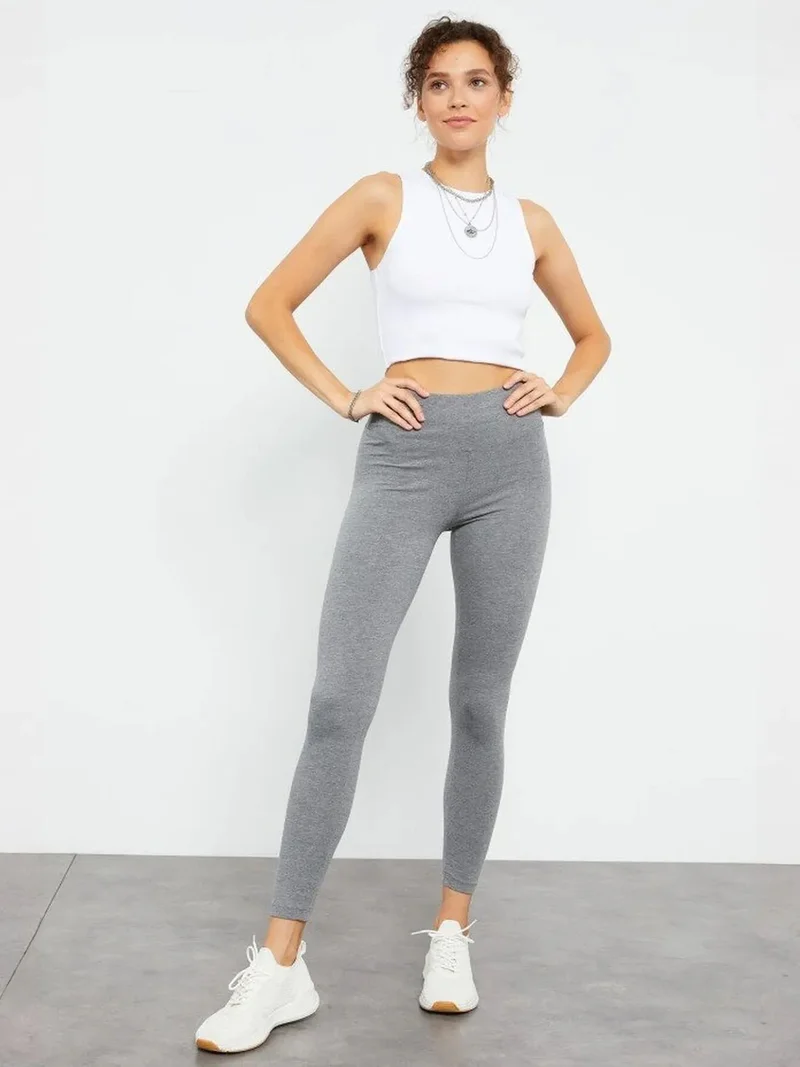 TOMMYLIFE TOMMY High-Waist Cotton-Lycra Jersey Leggings