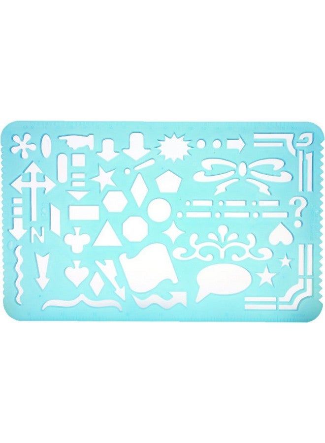 Yosogo Set Of 2 Plastic Stencil Art Templates Drafting Ruler With Various Cut Out Designs For Art And Craft Projects Artistic Drawing Tracing Painting Ideal For Professionals Students And Kids - Image 3