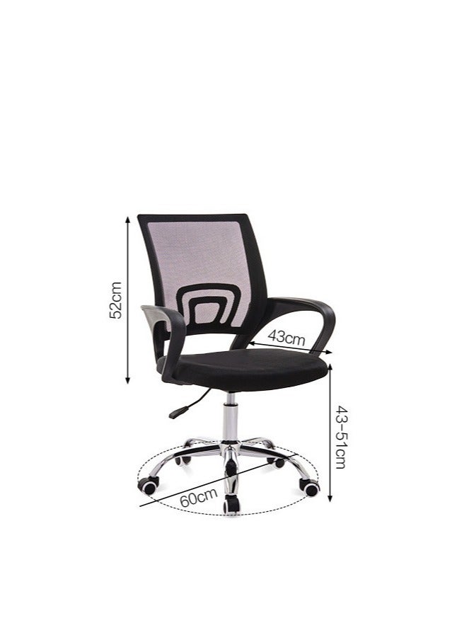 Tanwer Mesh Adjustable Office Chair with Metal Leg Black - Image 2