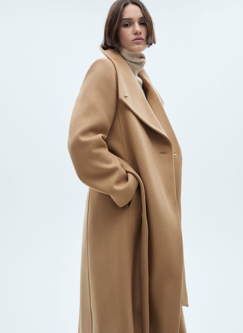 MANGO - Belted Manteco Wool Coat - Image 1