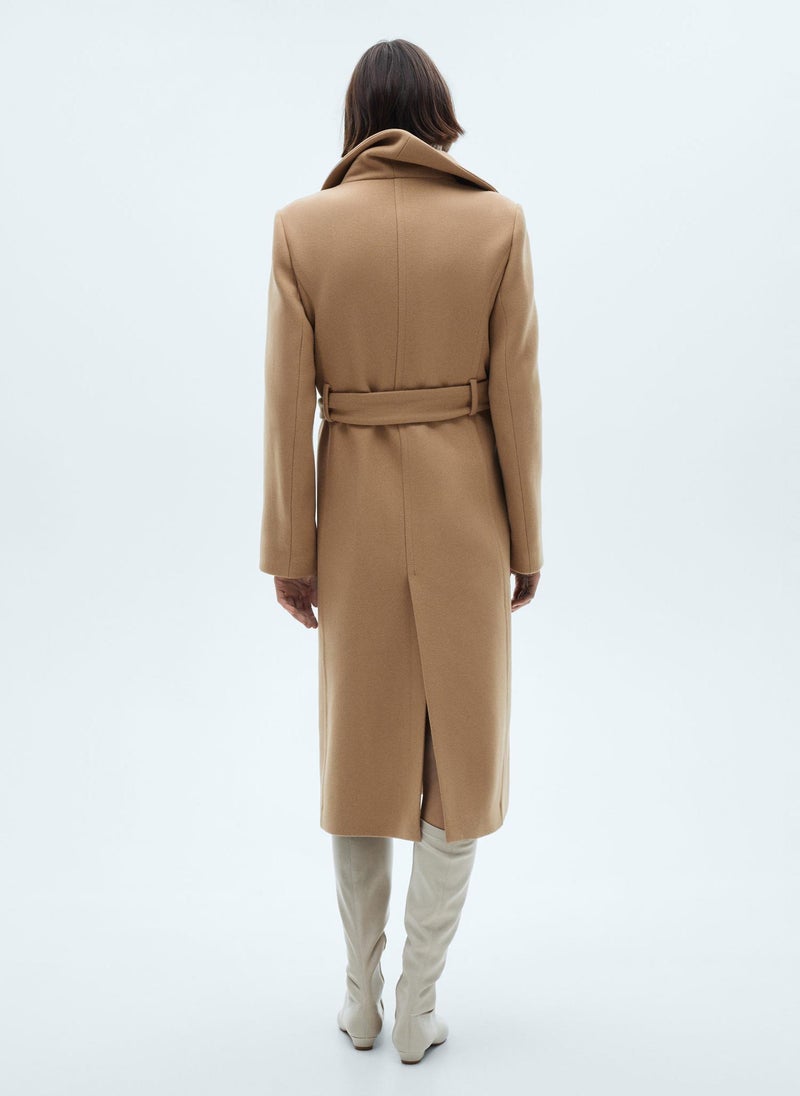 MANGO - Belted Manteco Wool Coat - Image 1