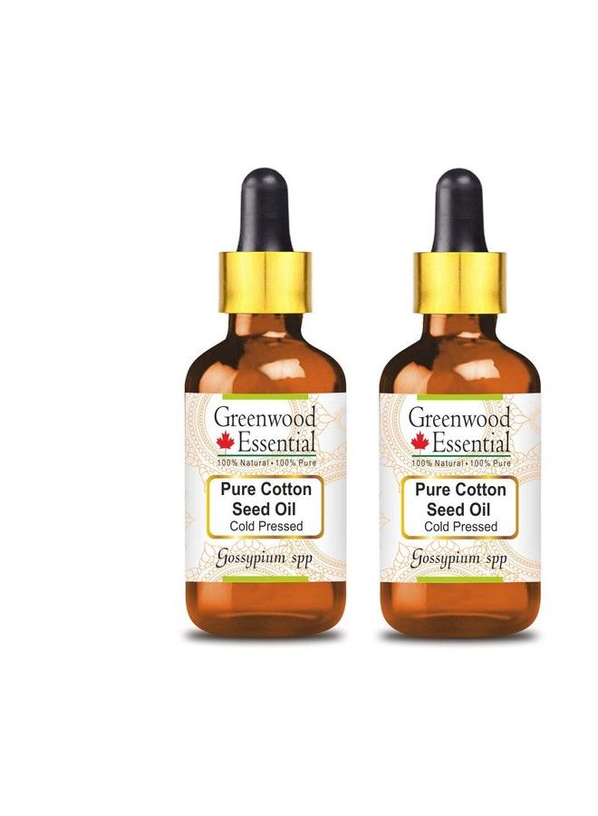 Greenwood Essential Pure Cotton Seed Oil (Gossypium Spp) With Glass Dropper 100% Natural Therapeutic Grade For Hair And Skin (Pack Of Two)100Ml X 2 (6.76 Oz) - Image 2