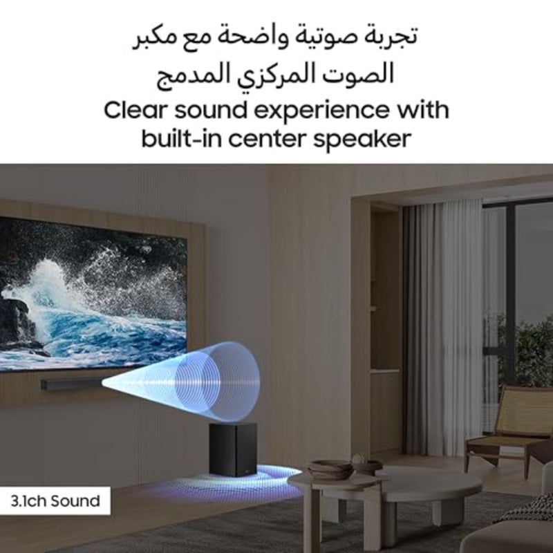 مكبرات صوت مسرح منزلي للاستخدام في غرفة المعيشة، هيكل من الألومنيوم والبلاستيك، لمسة نهائية سوداء، محيط افتراضي 3.1 قناة مع تقنية Dolby Audio وDTS Virtual:X - Image 3