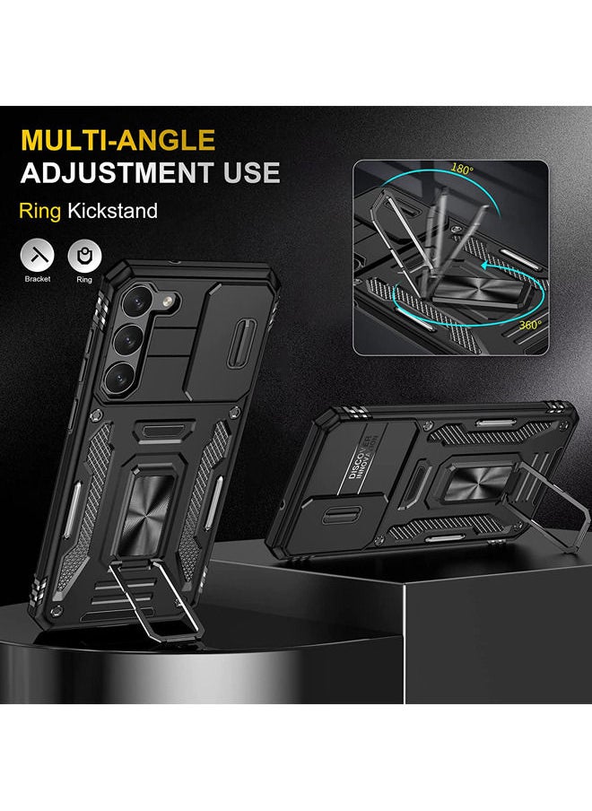 Rock Pow Galaxy S23 Case with Screen Protector for Samsung Galaxy S23 5G Case Shockproof Grade Heavy Duty Rugged Phone Case Kickstand Magnetic Cover Case for Samsung Galaxy S23 5G Case for Men Women  - Image 4
