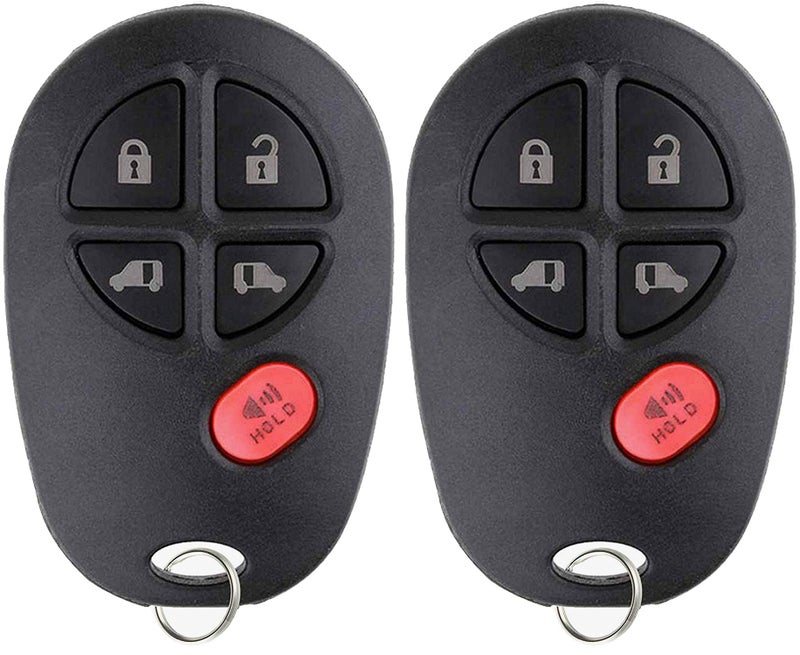 KeylessOption Keyless Entry Remote Control Key Fob for Toyota Sienna 2004-2020 GQ43VT20T (Pack of 2) - Image 1