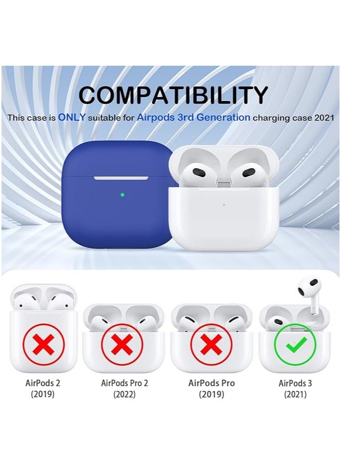 ويكسون غطاء حماية ايربودز  3 واق مضاد للصدمات من السيليكون حافظة apple airpods pro 3  ازرق - Image 3