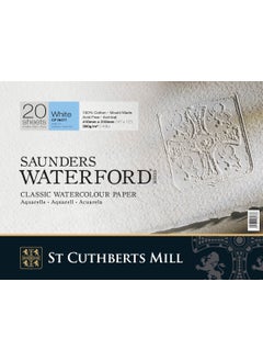St Cuthberts Mill Saunders Waterford Watercolor Notebook Block Cold Press - Medium Texture 300 gr 31 x 41 cm 20 Sheets  - Image 1