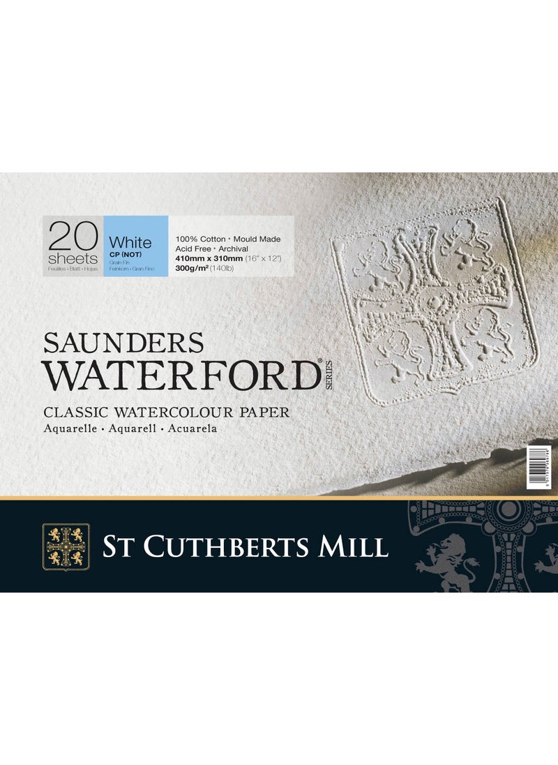 St Cuthberts Mill - Saunders Waterford Watercolor Notebook Block Cold Press - Medium Texture 300 gr 31 x 41 cm 20 Sheets - Image 1