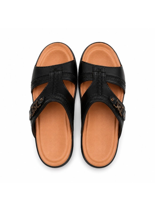 راحة رجالية عصرية – صنادل خفيفة الوزن سهلة الارتداء مع نعل داخلي مبطن – شباشب مريحة للاستخدام اليومي في الأماكن المغلقة والمفتوحة - Image 2