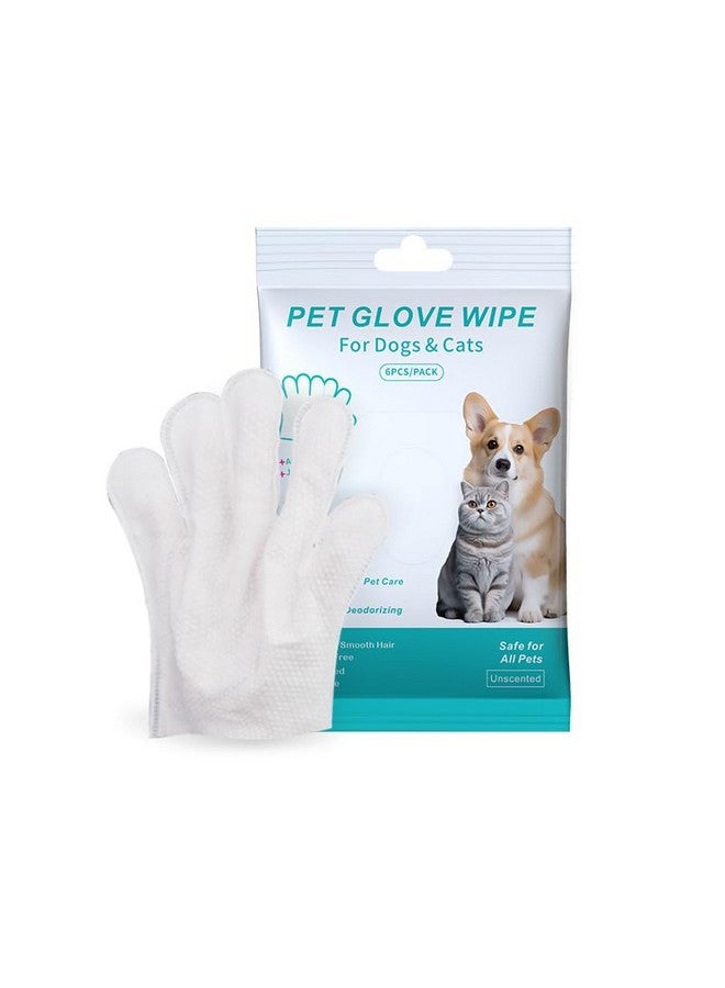 coldchill Pet Glove Wipe, Cleaning Glove for Dog and Cat, Fur Face, Ear, Eye, Paws Cleaning Wipes, Pet Wash Free Gloves, Cleaning Grooming Wipes for Daily Care and Traveling, No Rinse, Gentle, Thickened, 6PCS - Image 1