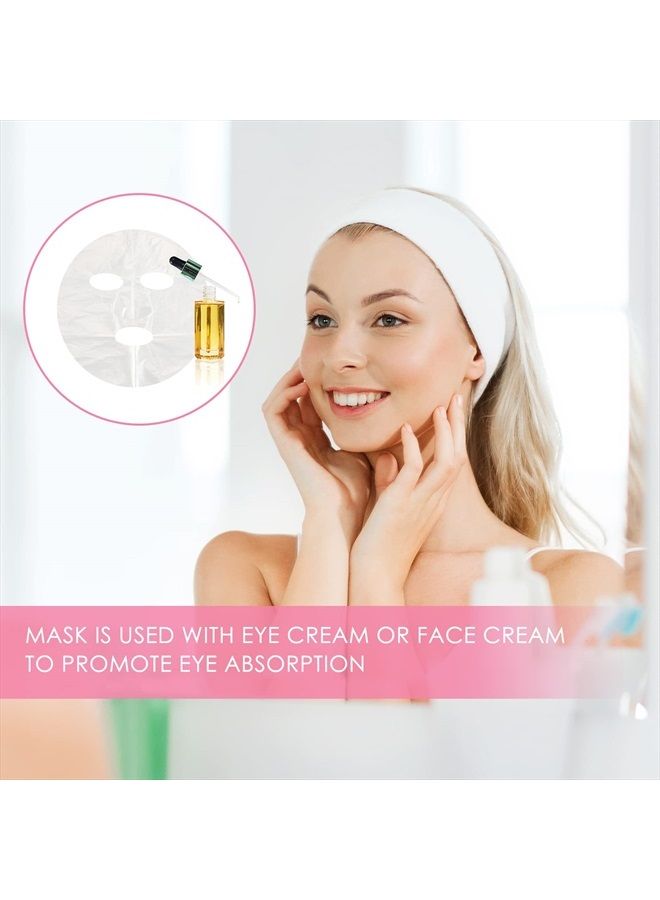 Maitys 200 Sheets Facial Plastic Mask Disposable Facial Sheet Mask Transparent Face Masks Skincare Preservative Facial Paper Sheet DIY Clear Paper Facial Mask Spa Thin Facial Plastic Wrap Moisture Retention - Image 4