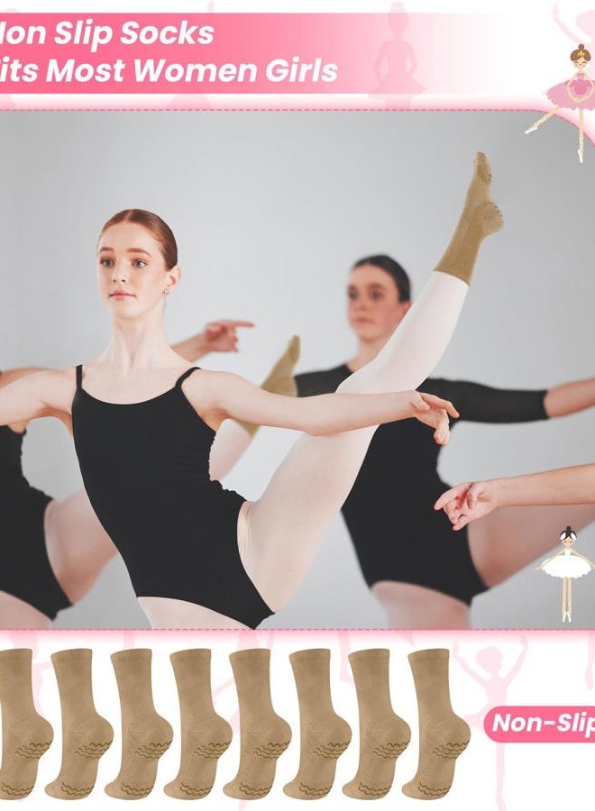 Twistover 4 Pairs Dance Non Slip Socks with Spin Spot Ankle Compression Socks Ballet Dance Stockings for Women Girls Dancer - Image 2