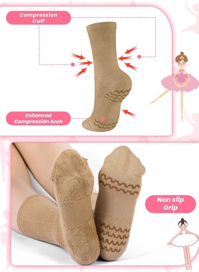 Twistover 4 Pairs Dance Non Slip Socks with Spin Spot Ankle Compression Socks Ballet Dance Stockings for Women Girls Dancer - Image 5