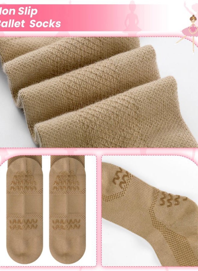 Twistover 4 Pairs Dance Non Slip Socks with Spin Spot Ankle Compression Socks Ballet Dance Stockings for Women Girls Dancer - Image 4