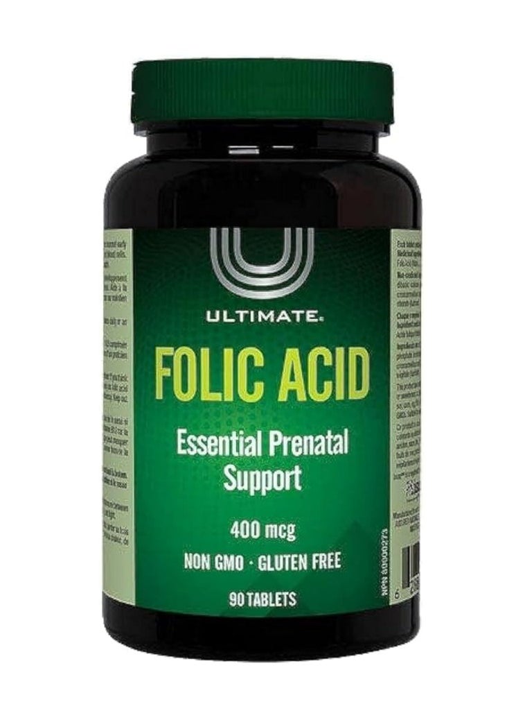 Ultimate Ultimate Folic Acid 400mcg, 60 Tablets – Essential Prenatal Support for Women 
