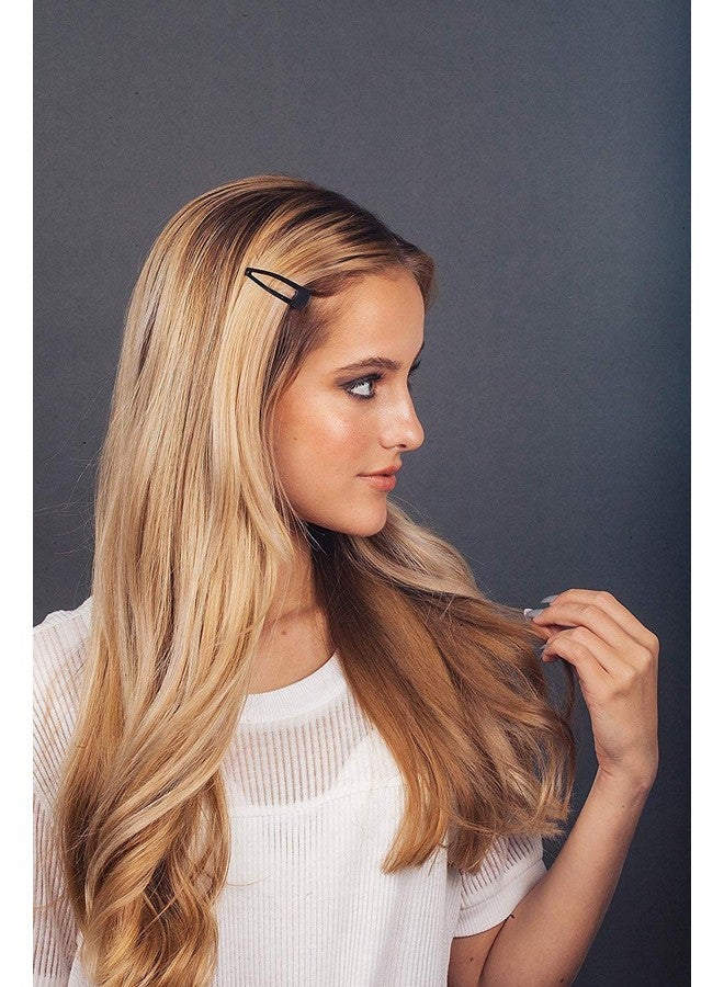 أتش بي هاي بروفايل مشبك شعر تيك تاك أسود إكسسوارات شعر كورية دبابيس تيك تاك للنساء والفتيات (عبوة من 24 قطعة) لون أسود غير لامع - مقاس 5 سم - Image 5