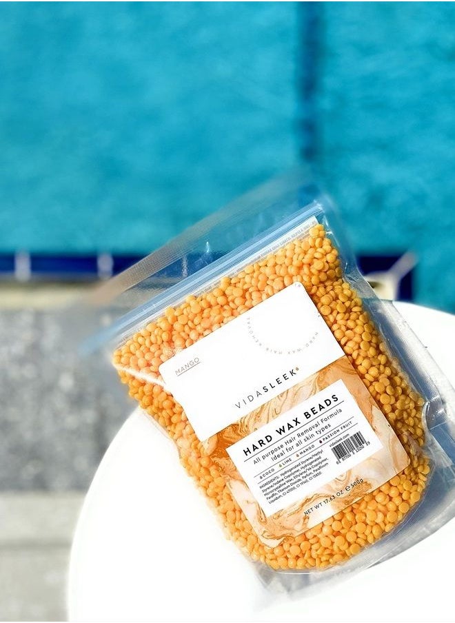 VidaSleek Hard Wax Beads - All Purpose Hair Removal Wax - No Strips Needed - Mango Scent - 17.63 oz  - Image 2