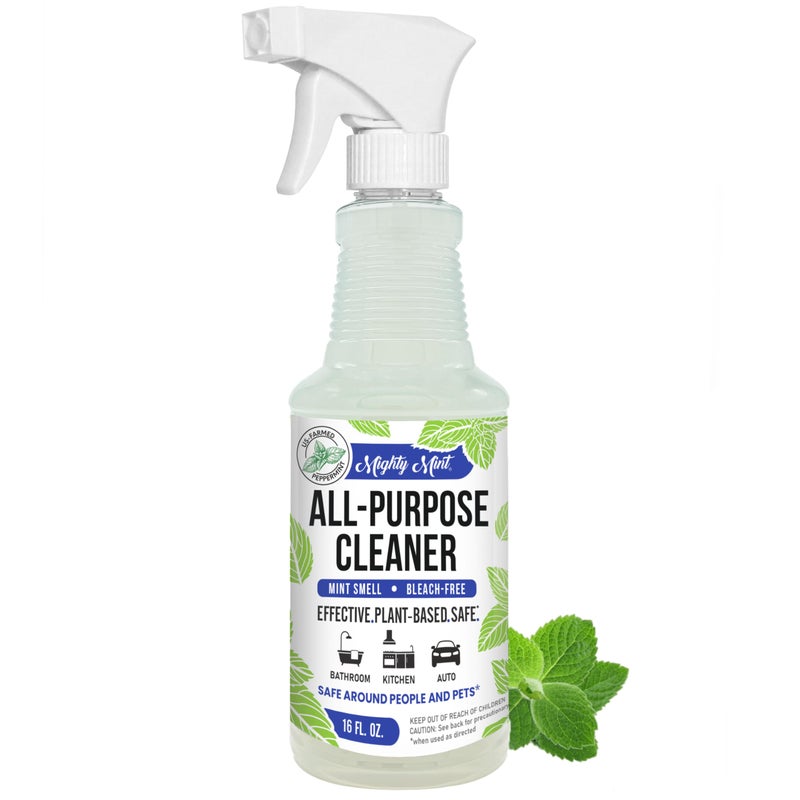Mighty Mint All-Purpose Cleaner, Non-Toxic Spray for Home, Kitchen, Bathroom, Natural Peppermint Scent, 16oz - Image 1