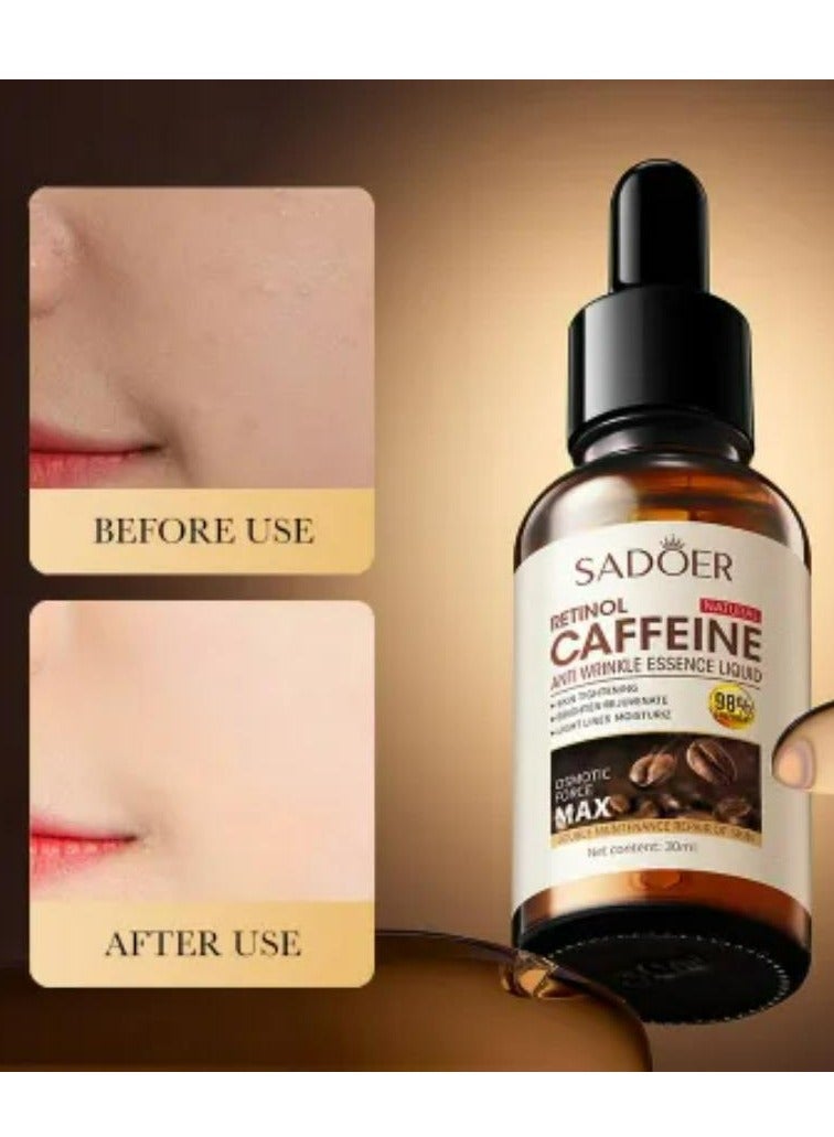 SADOER Retinol And Caffeine Anti-Wrinkle Essence Hydrating Original Serum 30 ML - Image 2