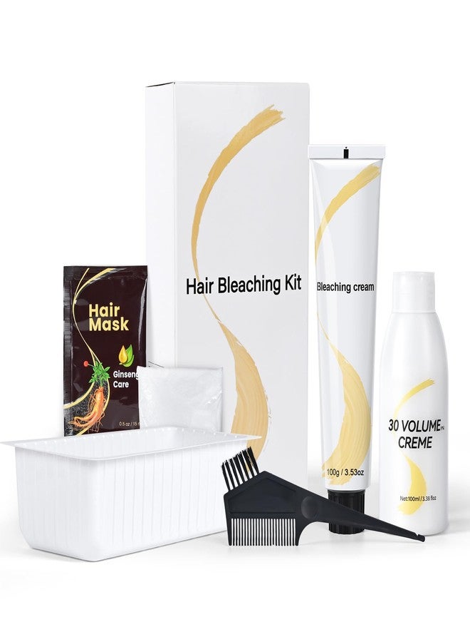 BELEZALIB Hair Bleach Kit, Hair Lightener for Dark Hair, Bleach Cream with Hair Mask, Protect & Repair While Lightening, Lifts up to 8 Shades, Complete kit with Tint Bowl, Brush, Gloves & Cap - Image 1