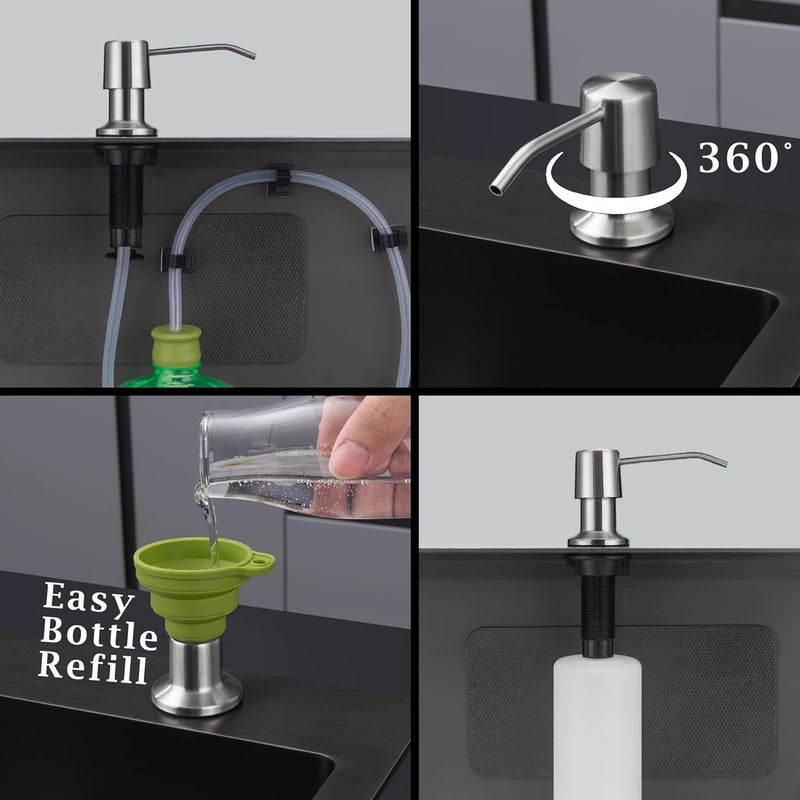 Stylever Styever Soap Dispenser for Kitchen Sink with Pump -16oz Bottle Built in Countertop Dish soap Dispenser with 4 Inch Spout- Oil Rubbed Bronze Sink Soap Dispenser Extension Kit with 47 Inch Tube - Image 4