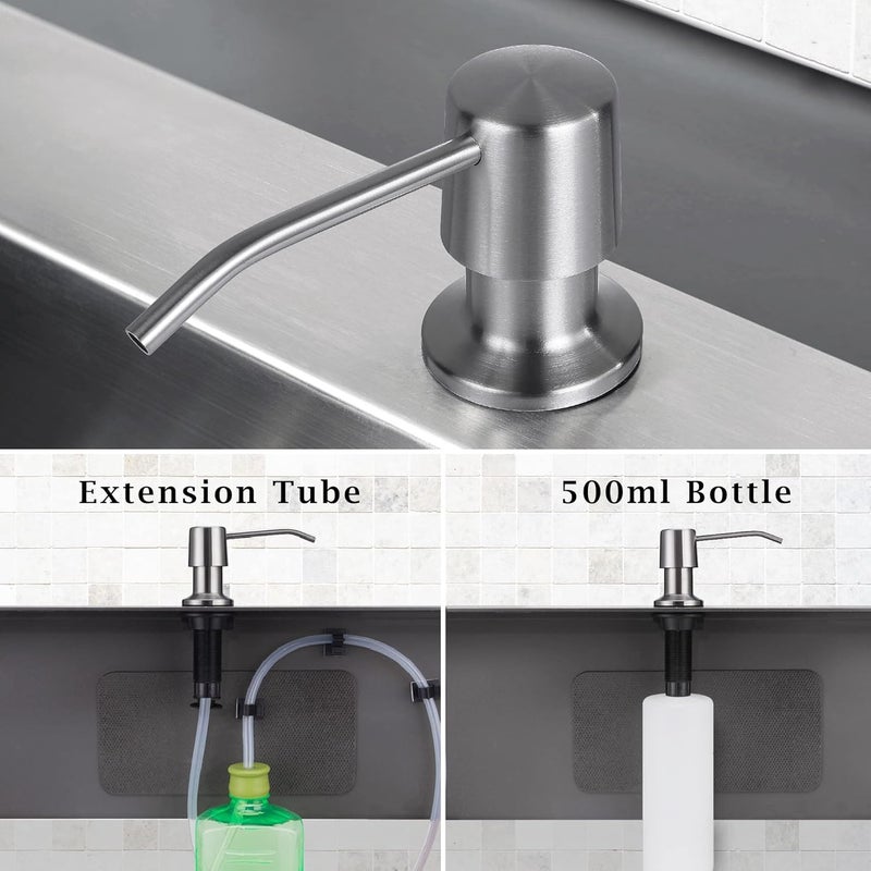 Stylever Styever Soap Dispenser for Kitchen Sink with Pump -16oz Bottle Built in Countertop Dish soap Dispenser with 4 Inch Spout- Oil Rubbed Bronze Sink Soap Dispenser Extension Kit with 47 Inch Tube - Image 2