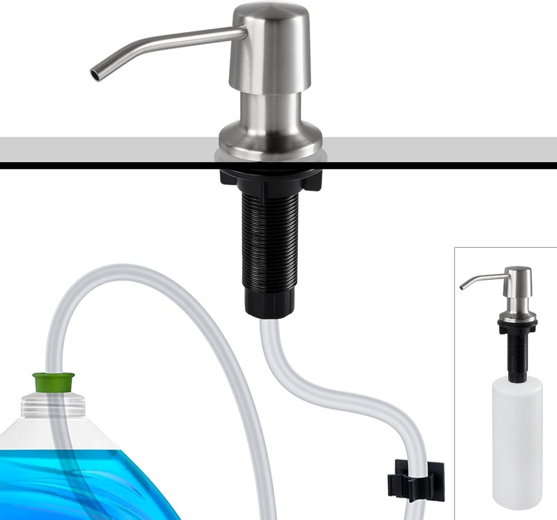 Stylever Styever Soap Dispenser for Kitchen Sink with Pump -16oz Bottle Built in Countertop Dish soap Dispenser with 4 Inch Spout- Oil Rubbed Bronze Sink Soap Dispenser Extension Kit with 47 Inch Tube - Image 1