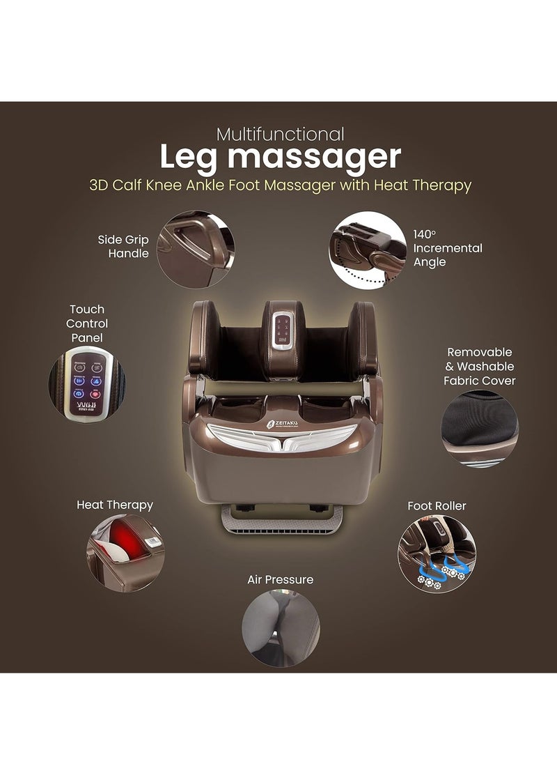 ZEITAKU - ZEITAKU LEFUUL Leg, Foot, Knee and Calf Massager for Joints and Muscle Pain Relief with Airbags, Kneading, Rollers Vibration, Shiatsu Therapy and 17 different Massage Combinations - Image 1