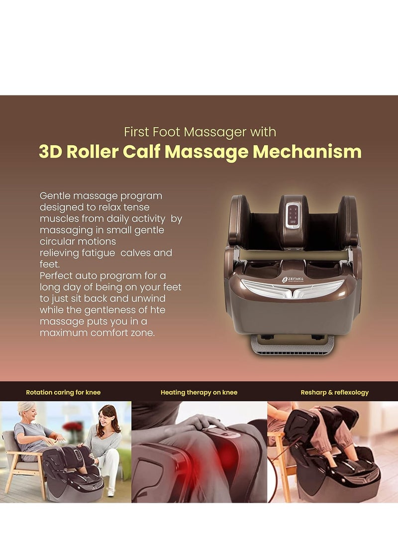 ZEITAKU - ZEITAKU LEFUUL Leg, Foot, Knee and Calf Massager for Joints and Muscle Pain Relief with Airbags, Kneading, Rollers Vibration, Shiatsu Therapy and 17 different Massage Combinations - Image 1