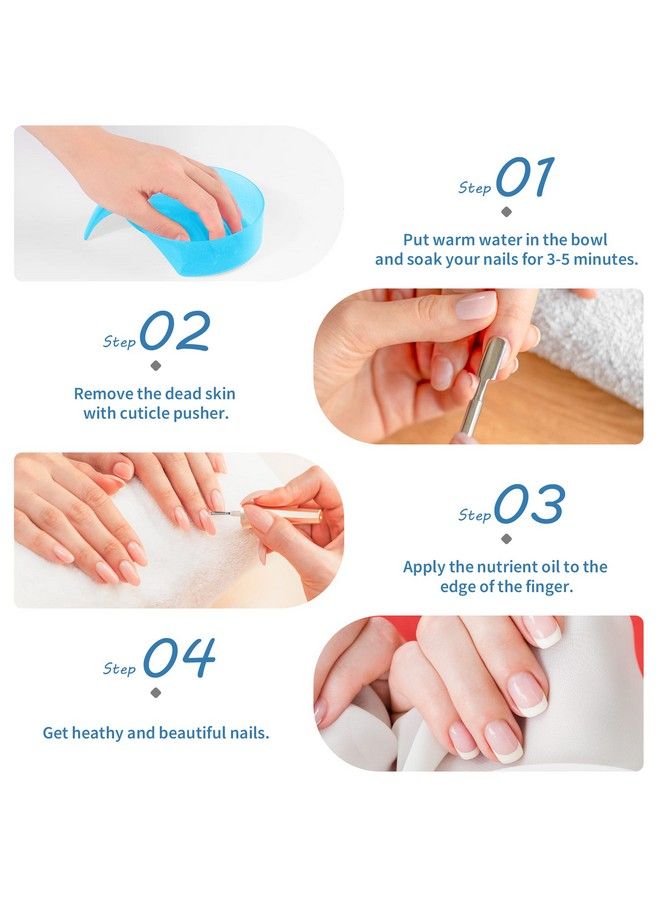 TXIN 4 Pcs Hand Cuticle Nail Soaking Bowl Dead Skin Cleaning Softening Nursing Bowl Soften Dead Skin Soaking Manicure Bowl Manicure Soaking Tool Acrylicgel Finger Nail Art Tips Soak Bowl Tray - Image 5
