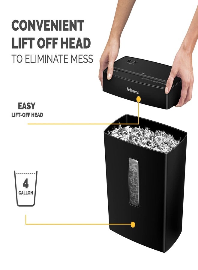 Fellowes P-40C 8 Sheet Cross-Cut Deskside Paper Shredder for Home Office - Image 5