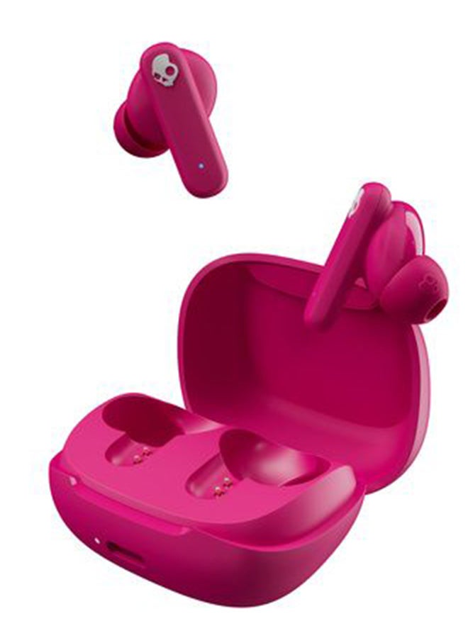 Skullcandy Smokin' Buds in-Ear Wireless Earbuds, 20 Hr Battery, 50% Renewable Plastics, Microphone, Works with iPhone Android and Bluetooth Devices - Pink - Image 1