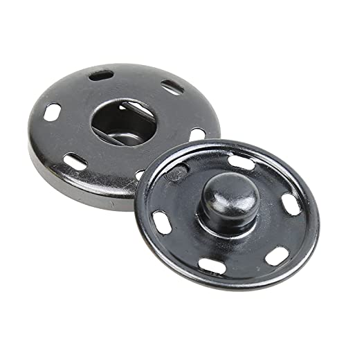 Cotowin Sew-On Snaps, Gunmetal Press Buttons,Pack of 10, 1" / 25MM - Image 1