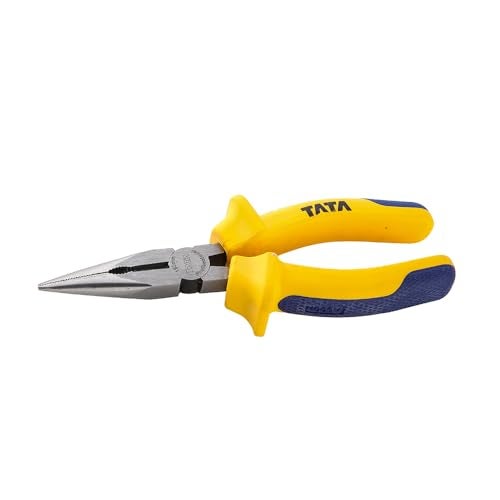 AGRICO Tata Agrico 6 Inch Long Nose Plier | Chrome Vanadium Steel | Induction Hardened Cutting Edges | Forged C50 Steel | Polished Head | Comfort Grip Handle | Durable Hand Tool | (Pack of 1, PLN001) - Image 2