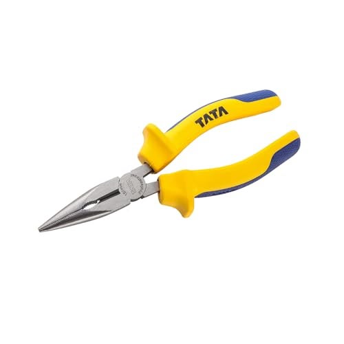 AGRICO Tata Agrico 6 Inch Long Nose Plier | Chrome Vanadium Steel | Induction Hardened Cutting Edges | Forged C50 Steel | Polished Head | Comfort Grip Handle | Durable Hand Tool | (Pack of 1, PLN001) - Image 1