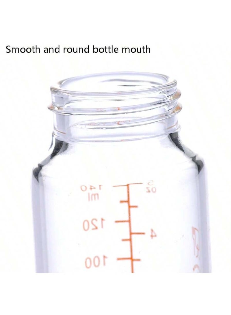 Newborn glass baby bottles, available in 3 sizes, designed for breastfeeding, with a breast-like nipple, anti-colic valve, and dishwasher and sterilizer safe. - Image 4