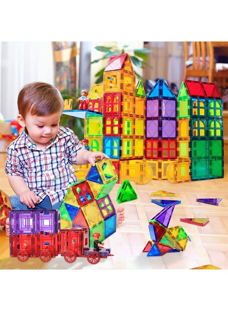 Magnetic Building Blocks, 60pcs Kids Magnetic Tiles Building Sets, 3D  Building Blocks Construction Educational STEM Toys Gifts for Toddlers Boys Girls 3 4 5 6 7 8 9 10 + Year Old  - Image 5