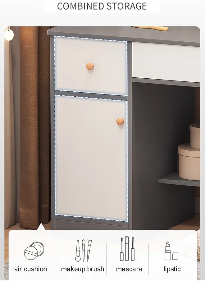 keke - Multifunctional Makeup Vanity Dressing Table with Drawers and Chair 100 CM - Image 1