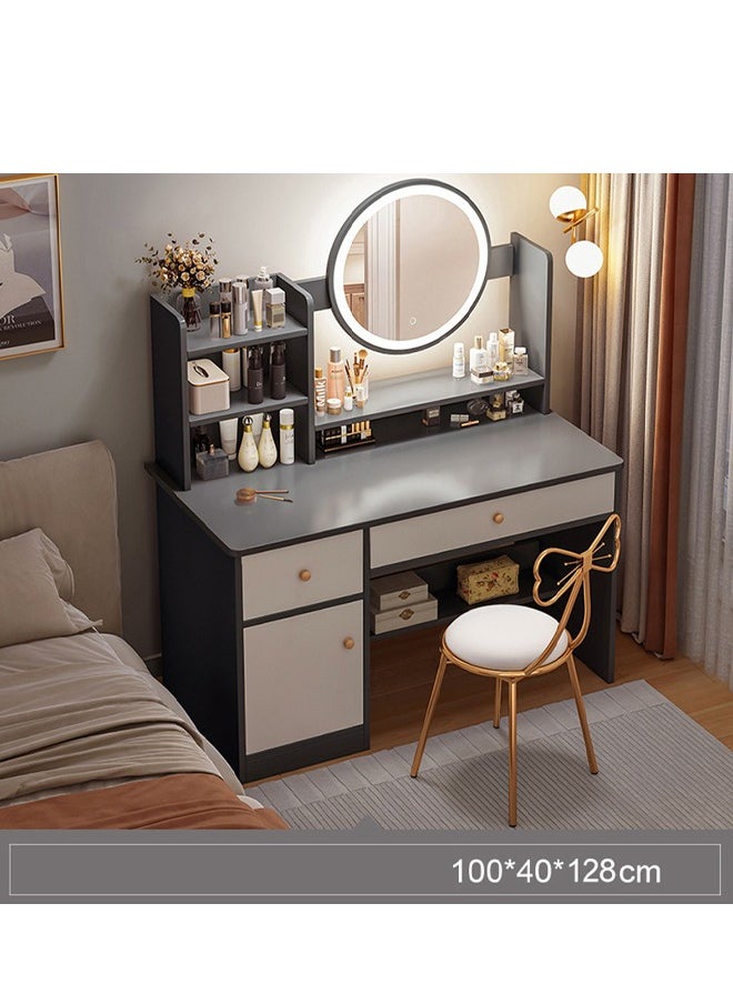 keke - Multifunctional Makeup Vanity Dressing Table with Drawers and Chair 100 CM - Image 1
