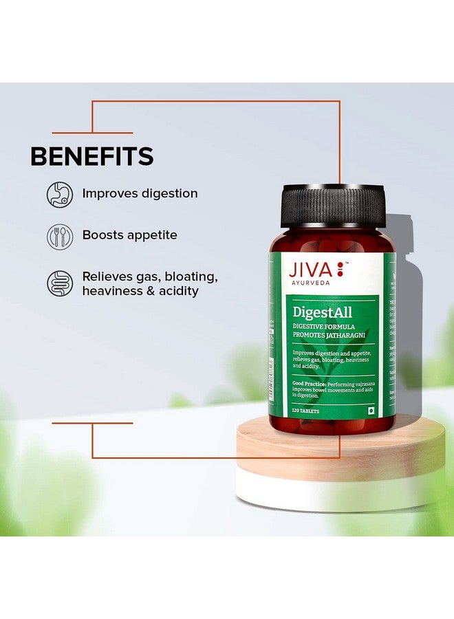 Jiva Digestall Tablet 500mg 600 Tablet | Provides Relief From Indigestion | Flatulence and Gastric Distress - 120 Tablet (Pack of 5) - Image 5