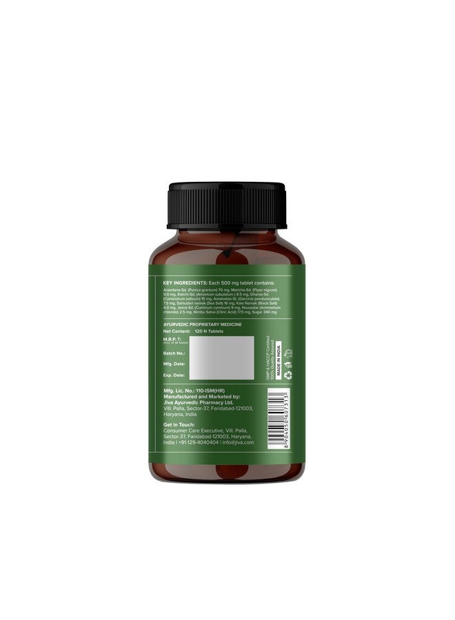 Jiva Digestall Tablet 500mg 600 Tablet | Provides Relief From Indigestion | Flatulence and Gastric Distress - 120 Tablet (Pack of 5) - Image 3