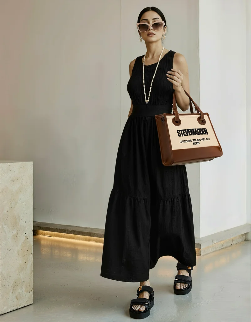 STEVE MADDEN  Mona Black Women's Sandals for Women | Best Price UAE