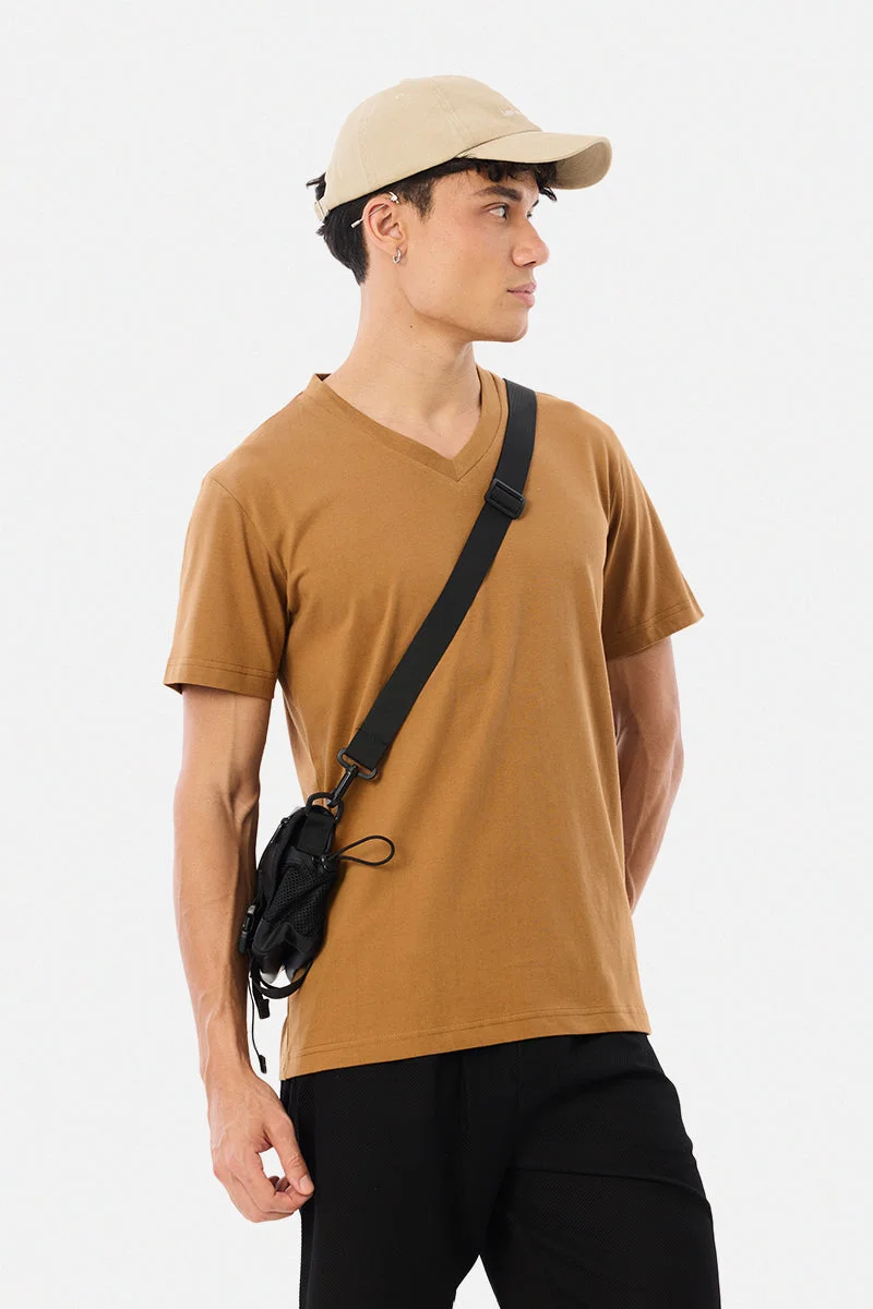 SNITCH 100% Cotton V Neck Regular Fit T-Shirt